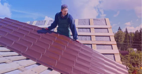 roofer carrying aluminum roof osage beach mo