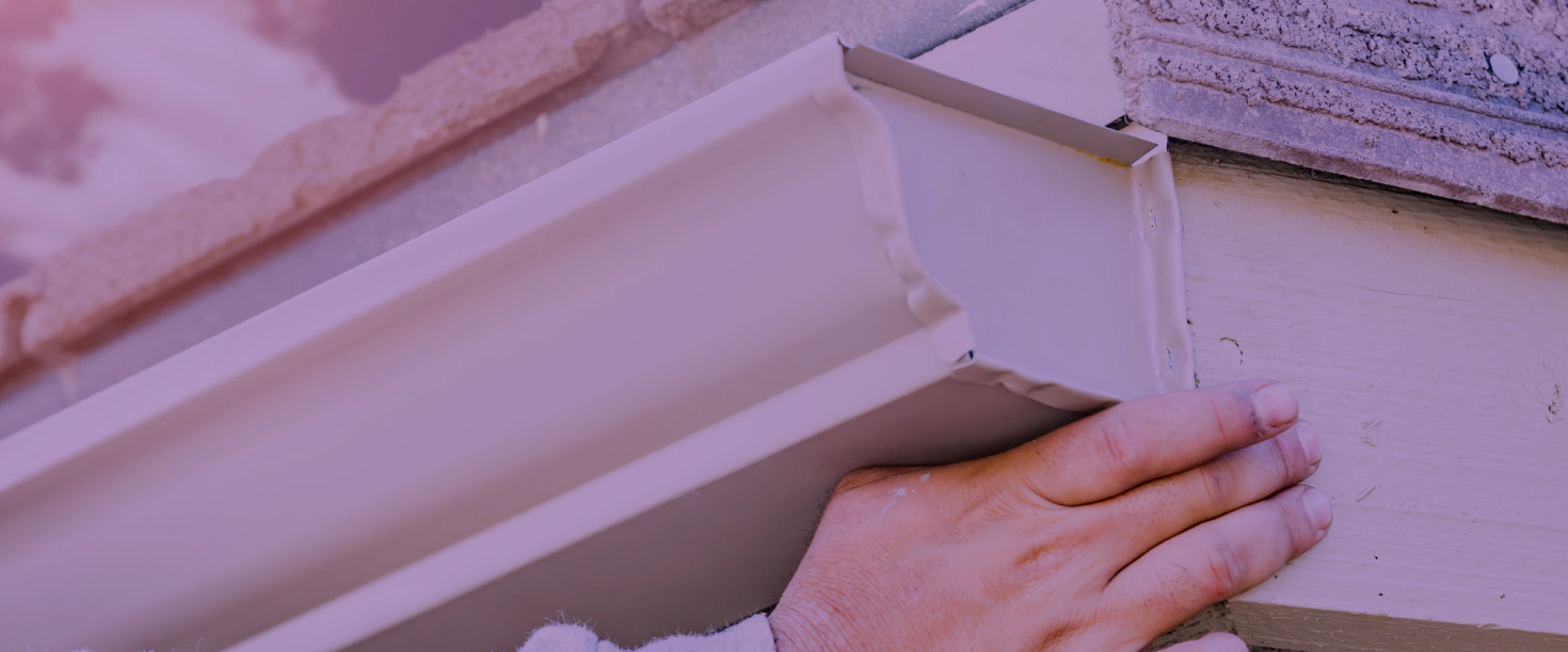 close up gutter installation 2